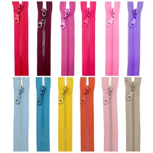 Zipper from 4 cm to 80 cm Zipper fermeture éclair, divisible, coarse, versatile, high quality, for jackets, skirts, trousers and much more image 1