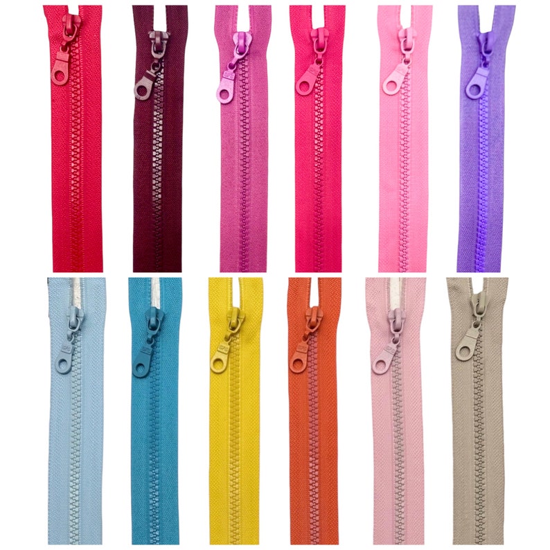 Zipper from 4 cm to 80 cm Zipper fermeture éclair, divisible, coarse, versatile, high quality, for jackets, skirts, trousers and much more image 1