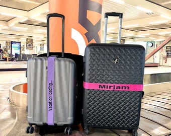 Personalisierter Kofferband, bestickter oder bedruckter Gepäckgurt Personalized luggage strap individuell verstellbar sicher, Geschenkidee