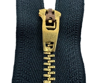 Metal zipper zipper fermeture éclair zipper, length 18 cm, not separable, metal cramp and slider