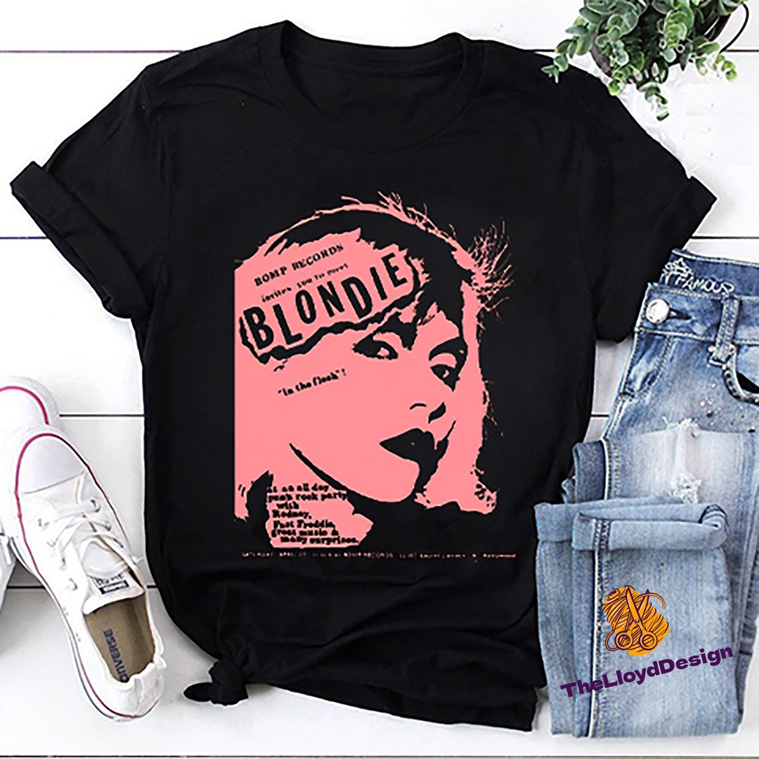 Blondie T Shirt Concert Poster LA 1977 Debbie Harry Official Unisex Black M