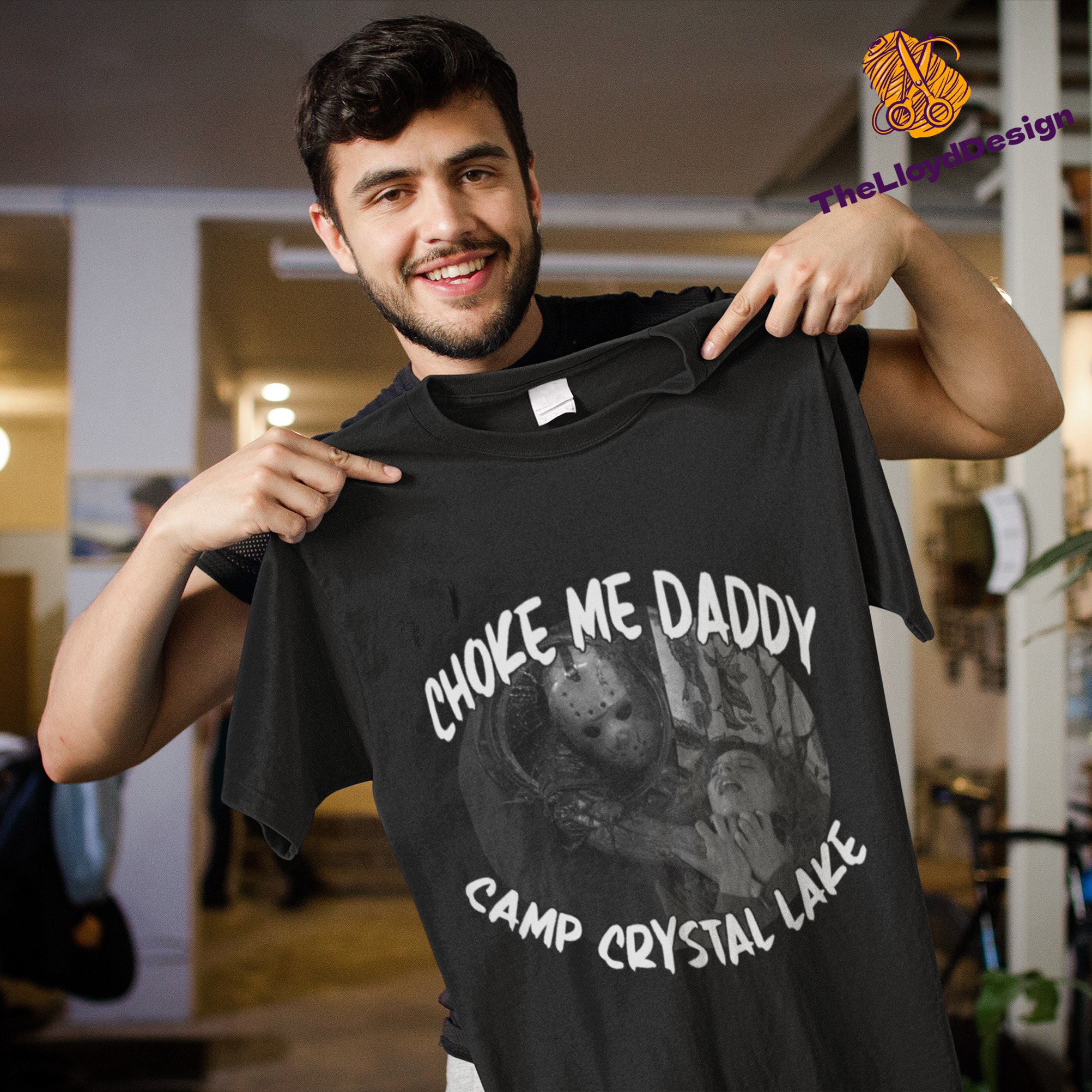 Jason Voorhees T-shirt Choke Me Daddy Camp Crystal Lake - Etsy