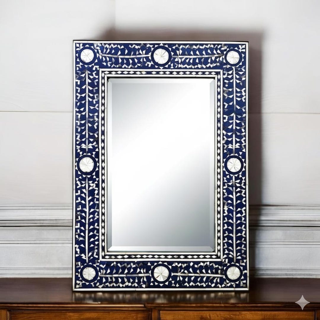 Custom Bone Inlay Mirror Frame New Arrival Latest | Bespoke Luxury Wall ...