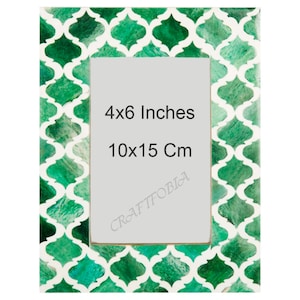 Unique Handcrafted Camel Bone Inlay Photo Frame - Showcase Your Memories in Exquisite Green Elegance, picture Frame !