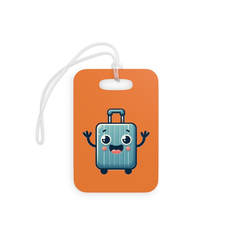 Luggage Tag, Backpack Tag, Equipment Tag, Rectangle or Round, Orange