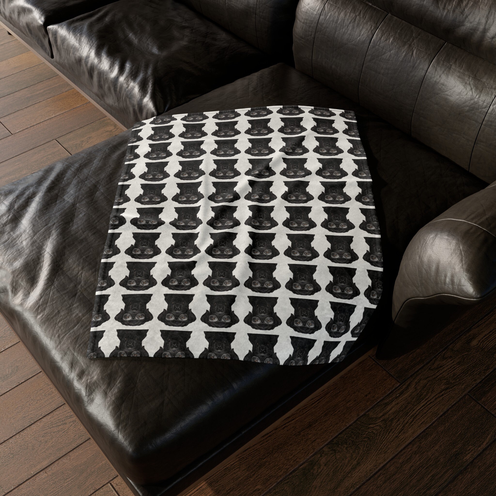 Sophisticated Black Labrador Blanket Etsy