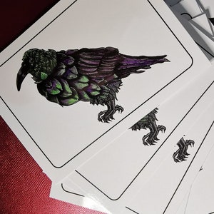 1 Carte Postale les Créatures fantastiques, thème "le Corbeau Artichaut"