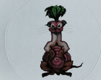 1 Weasel / Beet Sticker from the “Fantastic Creatures” collection