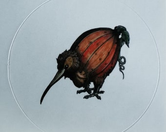 1 Kiwi/pumpkin sticker from the “Fantastic Creatures” collection