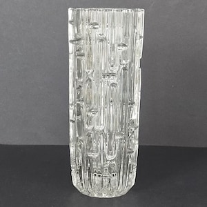 František Vízner &#39;Maze&#39; Glass Vase: Mid-Century Czech Design