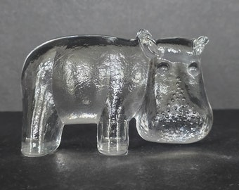 Kosta Boda &#39;Zoo&#39; Hippo, designed by Bertil Vallien in the 70s