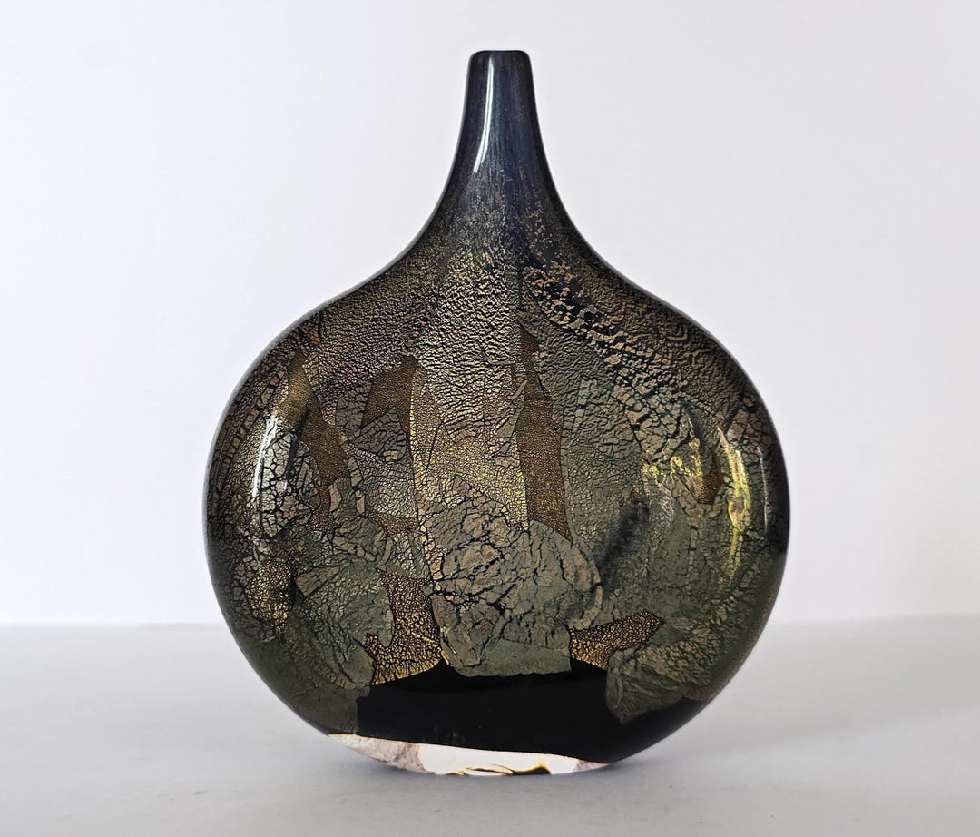 Michael Harris Azurene 'lollipop' Glass Vase for Isle of Wight