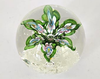 Murano Ferro & Lazzarini 'Tradescantia' Blumen Briefbeschwerer