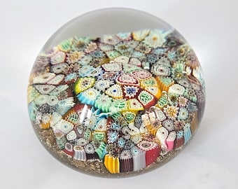 Murano Seguso millefiori paperweight