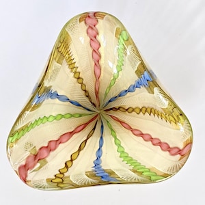 Murano zanfirico crystal bowl/ashtray