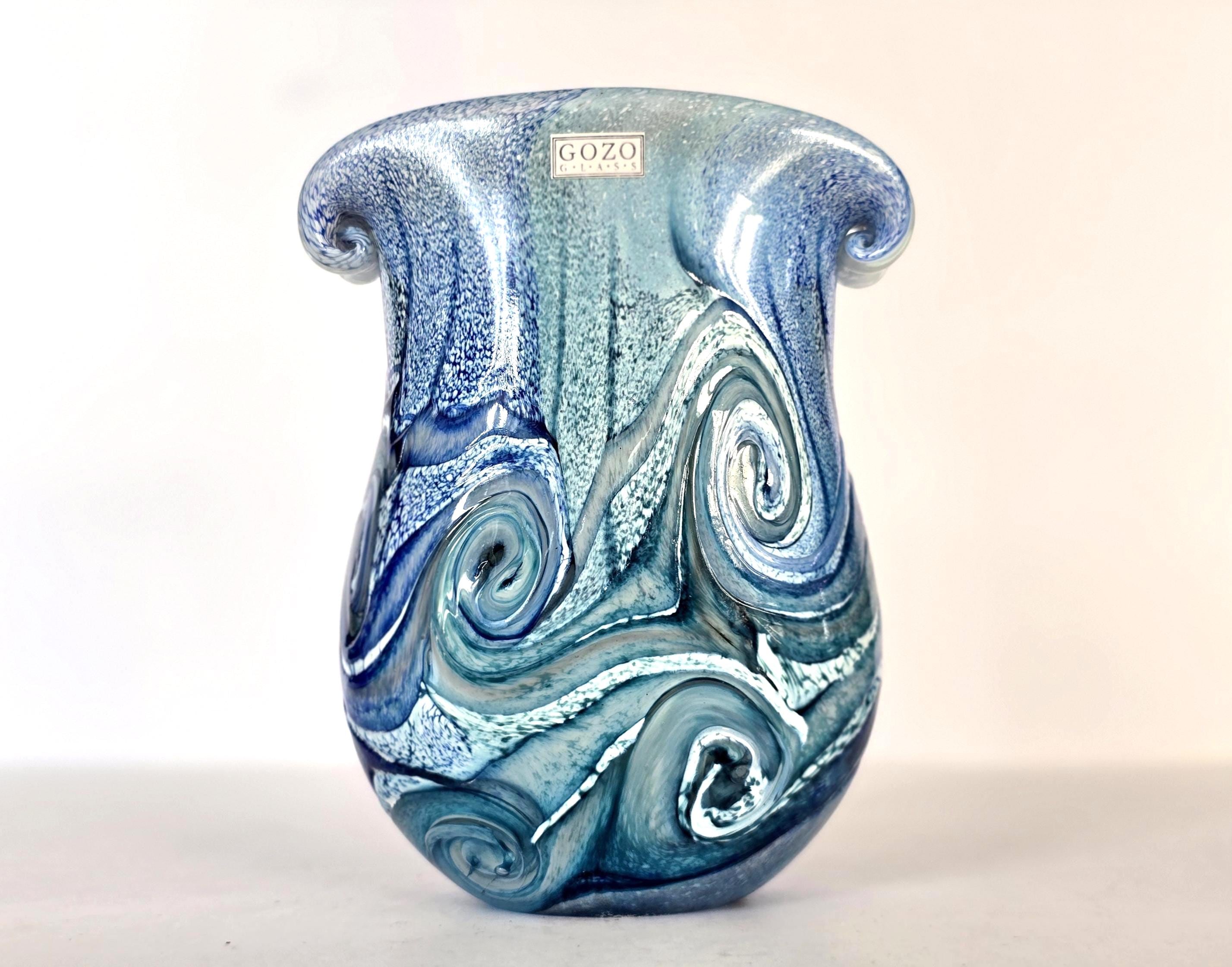 マルタ島　イムディーナガラス　花瓶　壺 MDINA GLASS イムディーナガラス 花瓶 マルタ島 イタリア製