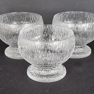 Iittala Kekkerit Ice Glass Dessert Bowl by Timo Sarpaneva