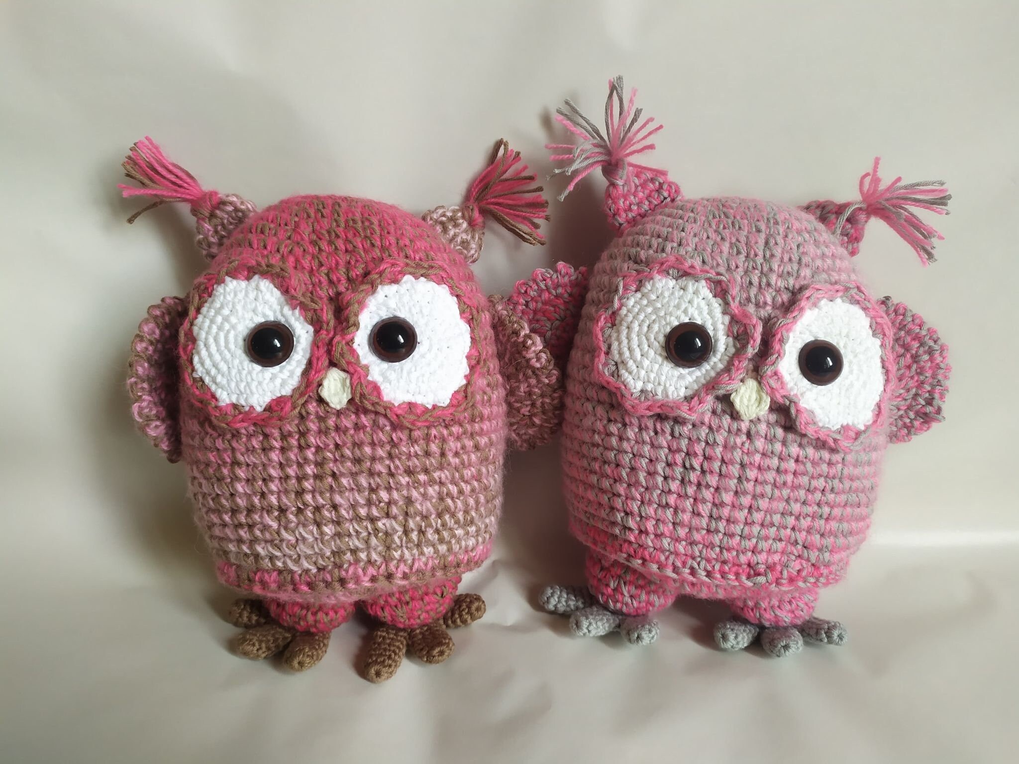 Peluche hiboux au crochet ?� vendre, doudou, amigurumi, animaux - Etsy France