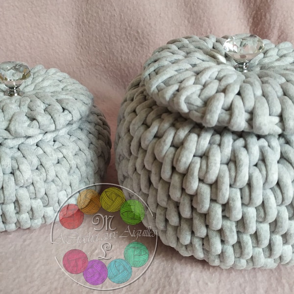 bonbonnières, corbeilles, rangement intérieur, au crochet fait main