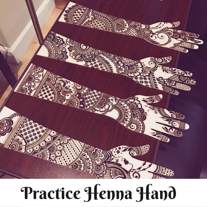 Practice Henna Hand, Acrylic Hand Template for Homemade Henna, Mehndi