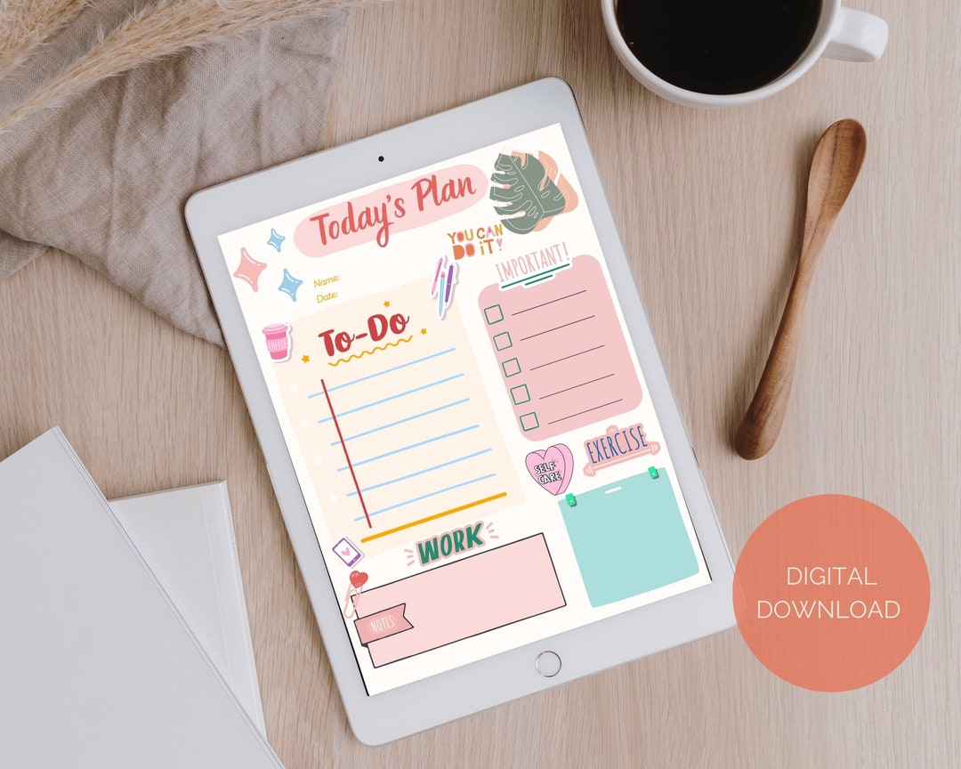 Daily Routine Planner 2023, A4 and Letter Size Daily Planner, Daily ...