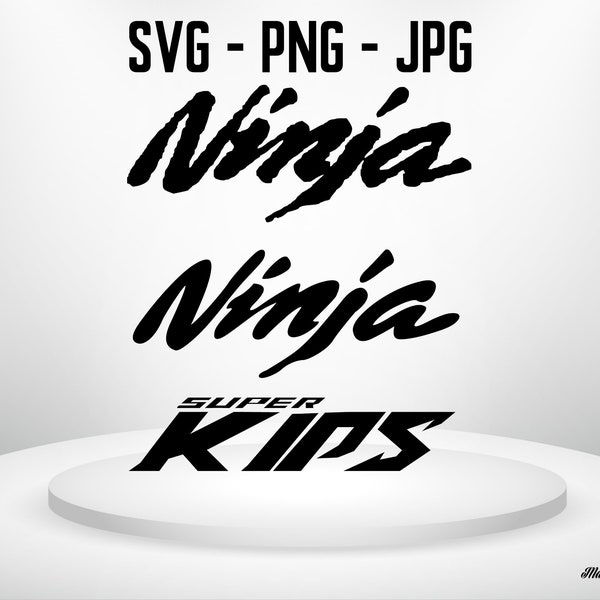 Ninja Kawasaki Sticker Svg Png Jpg Cut and Print Ready Circut File