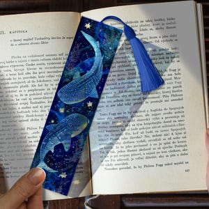 Whale Shark Stained Glass Bookmark – Ocean Animal Bookmark Gift | Custom Bookmark Idea | Unique Marine Life Art for Book & Sea Lovers Gift