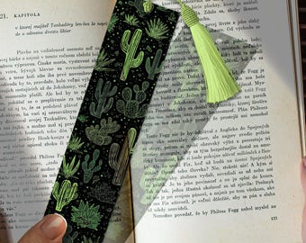 Cactus Stained Glass Bookmark – Custom Handmade Bookmark PNG | Personalized Succulent Gift | Desert Plant Page Marker for Book Lovers