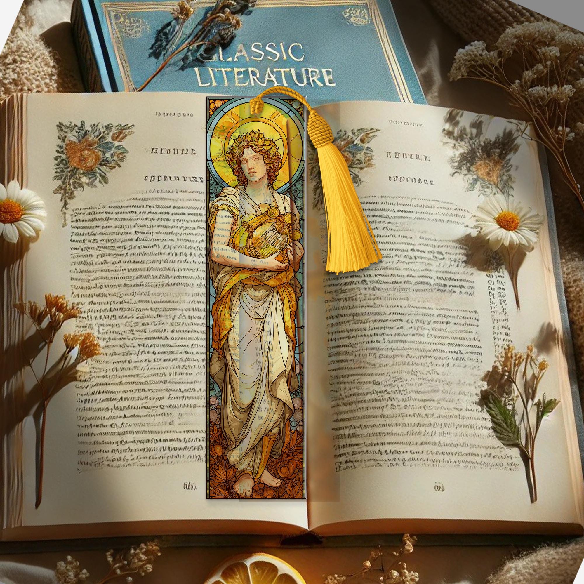 Apollo Greek God Stained Glass Bookmark – Acrylic Bookmark Gift ...