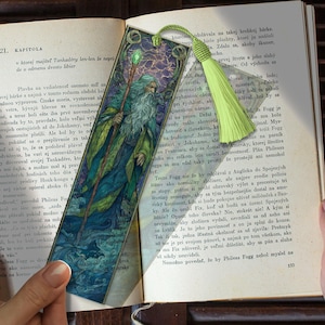 Fantasy Master Wizard Stained Glass Bookmark – Custom Bookmark SVG | Personalized Gift | Magical Wizard Bookmark Idea|Spellbound Page Marker