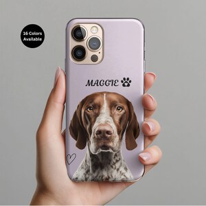 Funda resistente para teléfono con diseño de perro pointer portugués, funda adorable para iPhone para amantes de los perros, ideal para mamás y papás, funda protectora a prueba de golpes conmemorativa.