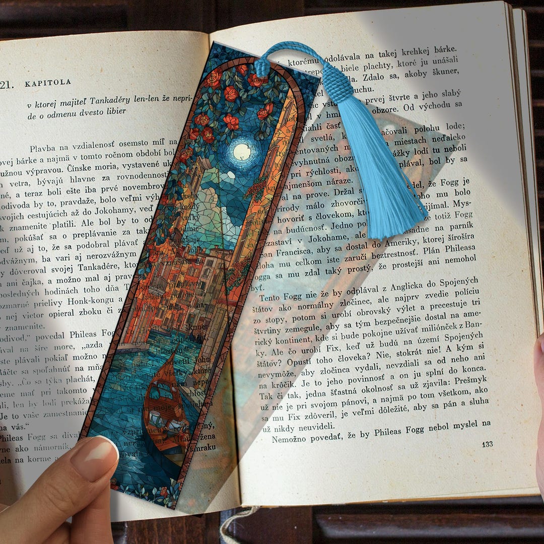 Venice Italy Stained Glass Bookmark – Romantic Travel Bookmark Gift ...