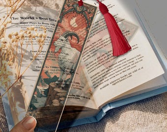Zodiac Capricorn Stained Glass Bookmark – Custom Handmade Bookmark PNG | Personalized Astrology Gift | Earth Sign Page Marker for Book Lover