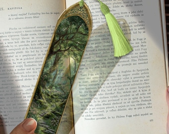 Into the Enchanted Woods Stained Glass Bookmark – Forest Theme Gift | Custom Bookmark SVG | Personalized Gift Idea |Nature Reading Accessory