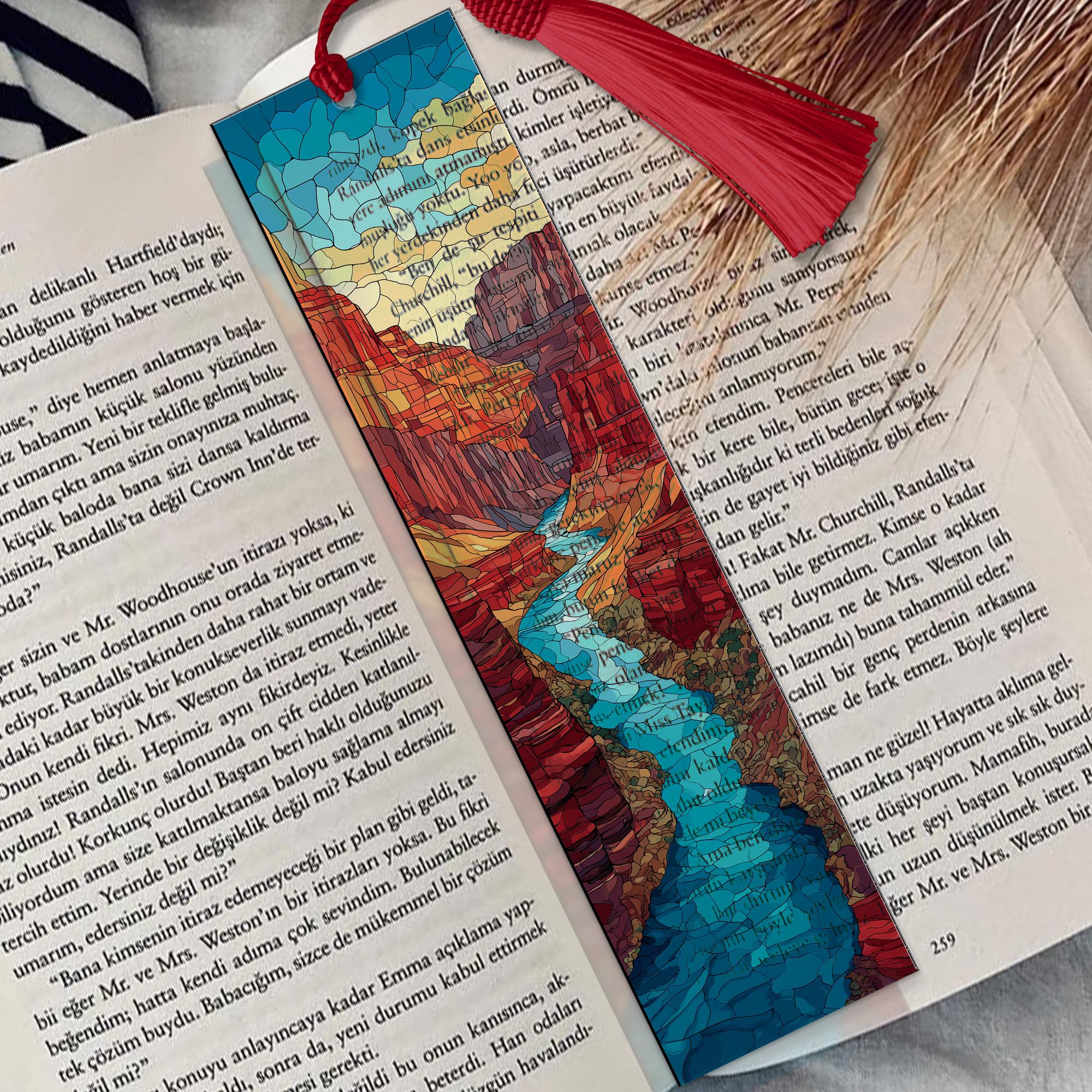 Grand Canyon Stained Glass Bookmark – Custom Handmade Bookmark PNG ...