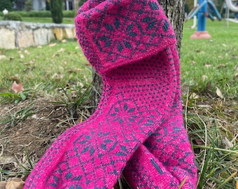 Handgestrickte ornamentale türkische Hausschuhsocken, mehrfarbige Baumwolle, kuschelige Hausschuhe Socken