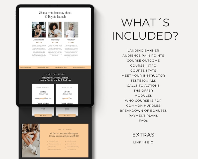 wix sales page website template wix landing page course creator website program web design course creator wix website