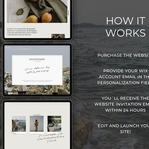 Photography Portfolio Website Template for Wix Wix theme Wix Design wix website template for photographers portfolio template