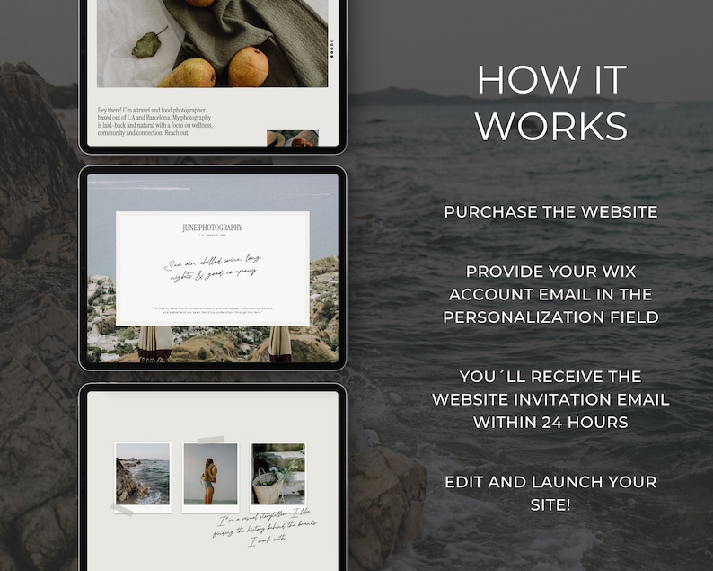 Photography Portfolio Website Template for Wix Wix theme Wix Design wix website template for photographers portfolio template