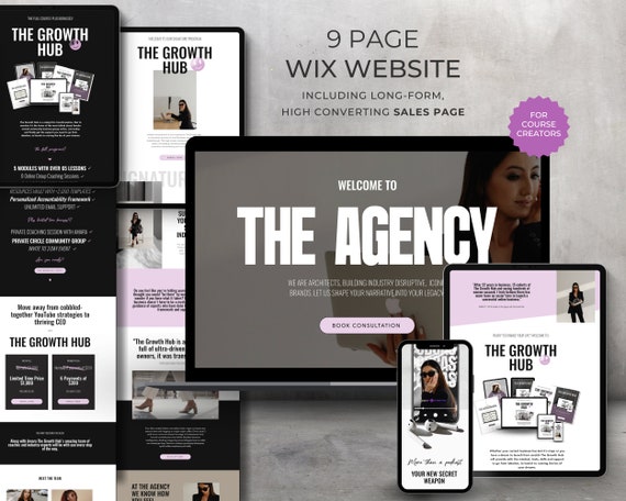 Bold Sales Funnel Template Wix Website Template Coaching Sales Page Website Editable Course Creator Wix Landing Page Course Creators Agency