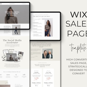 Minimal WIX Sales Page Website Template Wix Coach Template Business Website Design Course Landing Page High Converting Premium Wix October