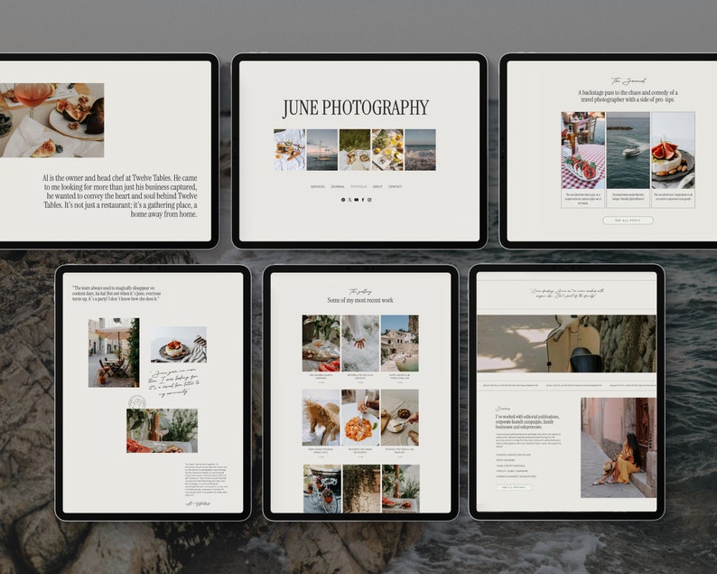 Photography Portfolio Website Template for Wix Wix theme Wix Design wix website template for photographers portfolio template