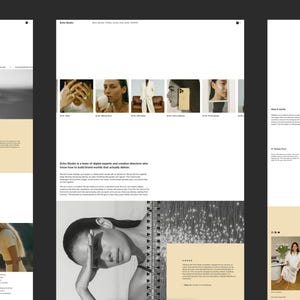 Modello di sito web editoriale Squarespace 7.1 Sito web portfolio minimale Sito web raffinato per studio di design Sito web per fotografi Agenzia + Corso completo