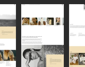 Plantilla de sitio web editorial Squarespace 7.1 Sitio web de portafolio minimalista Sitio web de estudio de diseño refinado Sitio web de agencia de fotógrafos + Curso completo