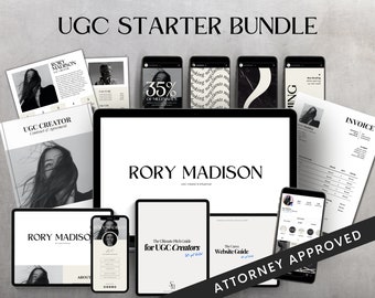 UGC Contract Bundle UGC Portfolio template and contract ugc starter kit ugc media kit ugc invoice influencer portfolio influencer contract