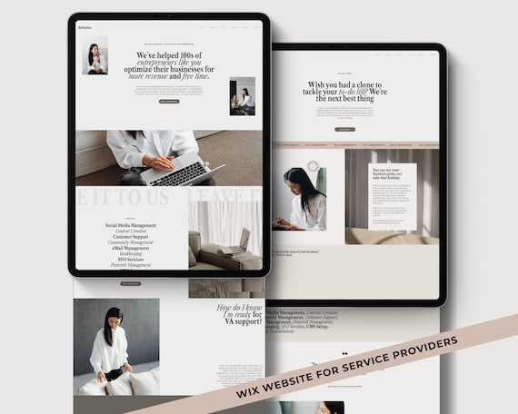 Wix Website Template for Service Provider Wix Coach Website Aesthetic Website Template Website Small Business Website Entrepreneur VA Autumn