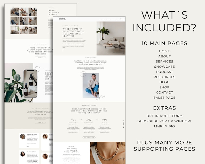 minimal wix website template for service providers coaching website design