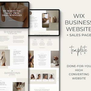 Verkooppagina WIX-websitesjabloon WIX-coaching Esthetische websiteserviceprovider Bestemmingspagina Cursusmakersjabloon Websitecoach oktober