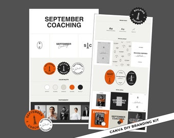 DIY Canva Branding Kit Logo Suite Editable Canva Logo Template Brand Package Canva Branding Guidelines Logo Design Canva Logo Branding Kit