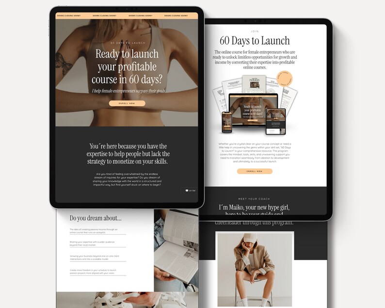 wix sales page website template wix landing page course creator website program web design course creator wix website